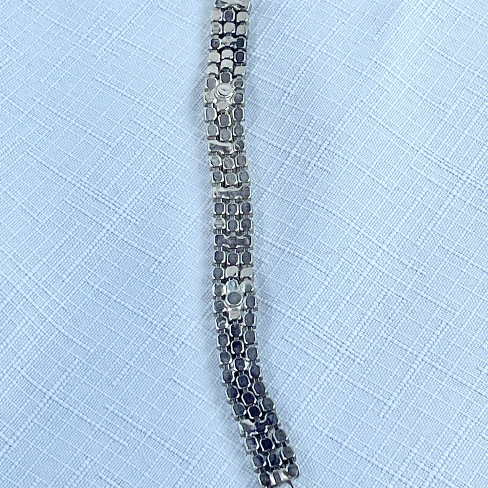 Sparkling VTG Silver Rhinestone Bracelet - Picture 4 of 4